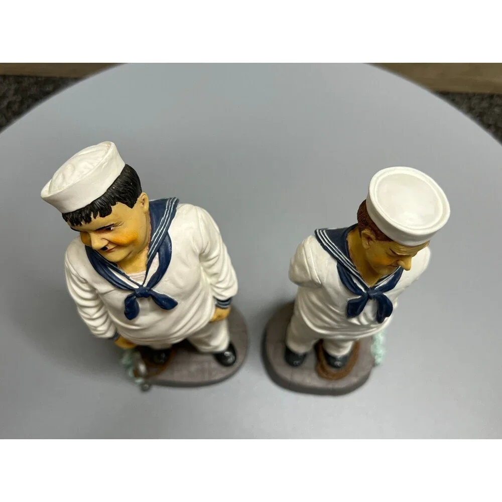 1999 Dave Grossman Creations Laurel & Hardy Navy Sailor Resin Figurines /5000